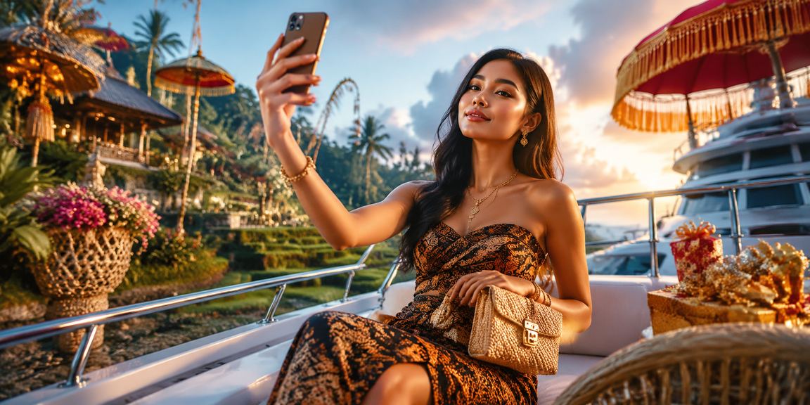 Suasana festival Vietnam dengan permainan casino mobile yang ramai dan berwarna-warni